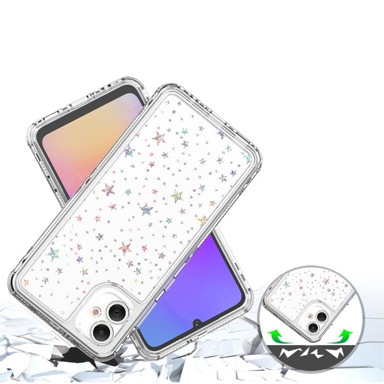 For Samsung Galaxy A05 Transparent Acrylic Laser Paper Phone Case