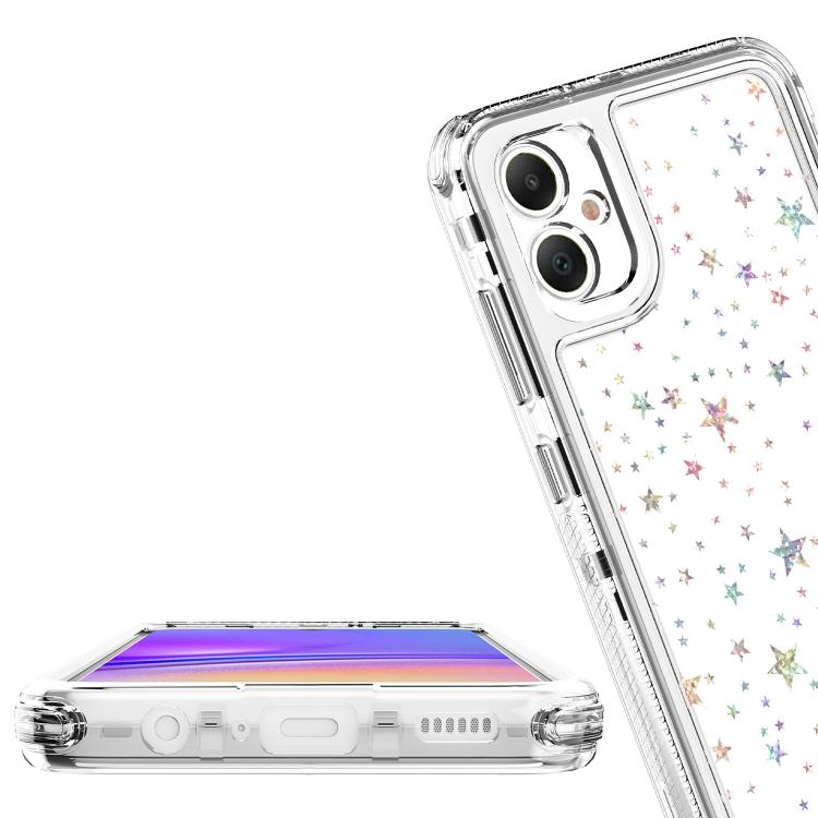 For Samsung Galaxy A05 Transparent Acrylic Laser Paper Phone Case