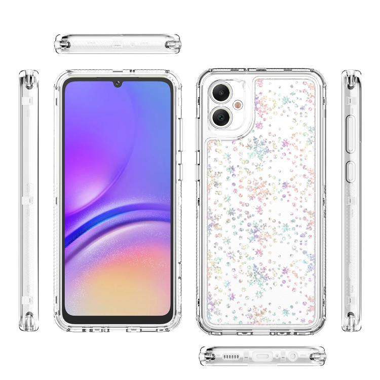 For Samsung Galaxy A05 Transparent Acrylic Laser Paper Phone Case