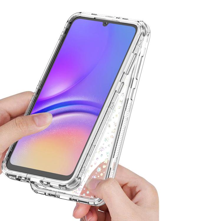 For Samsung Galaxy A05 Transparent Acrylic Laser Paper Phone Case
