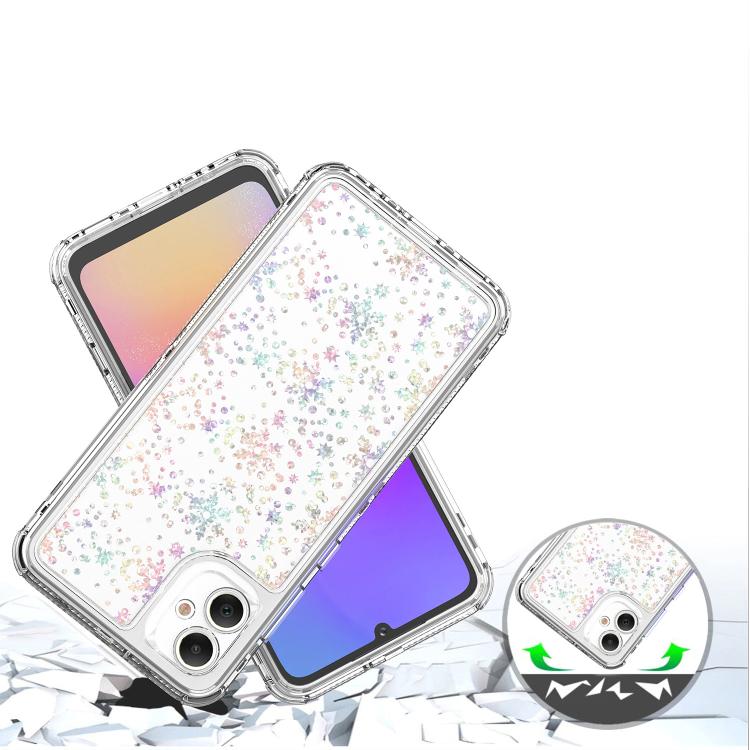 For Samsung Galaxy A05 Transparent Acrylic Laser Paper Phone Case