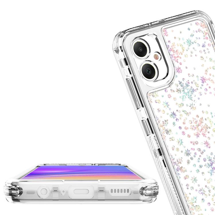 For Samsung Galaxy A05 Transparent Acrylic Laser Paper Phone Case