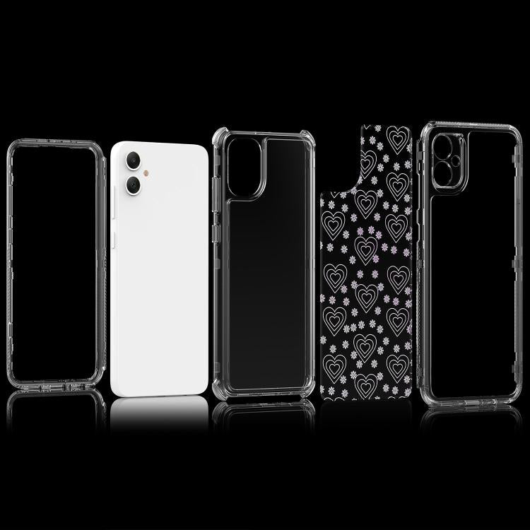 For Samsung Galaxy A05 Transparent Acrylic Laser Paper Phone Case
