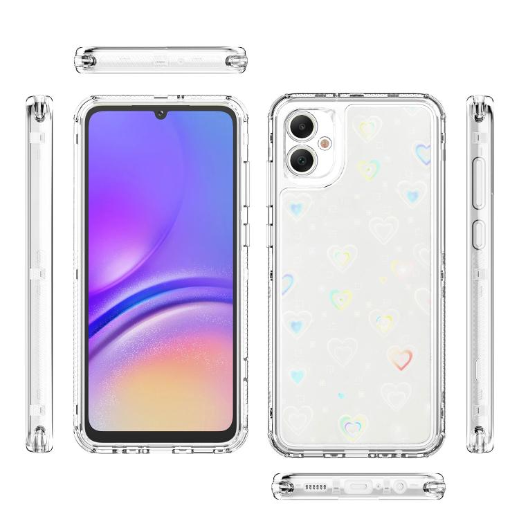 For Samsung Galaxy A05 Transparent Acrylic Laser Paper Phone Case