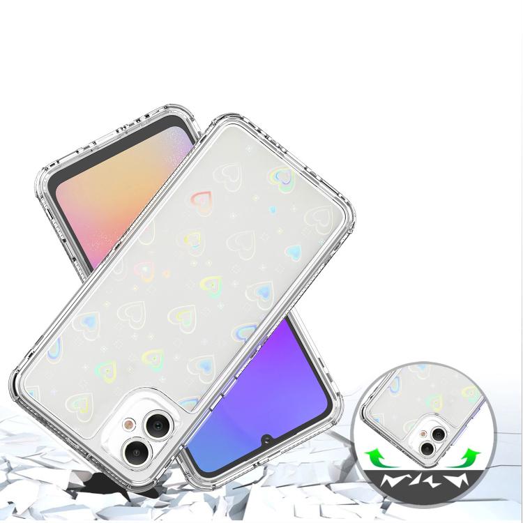 For Samsung Galaxy A05 Transparent Acrylic Laser Paper Phone Case