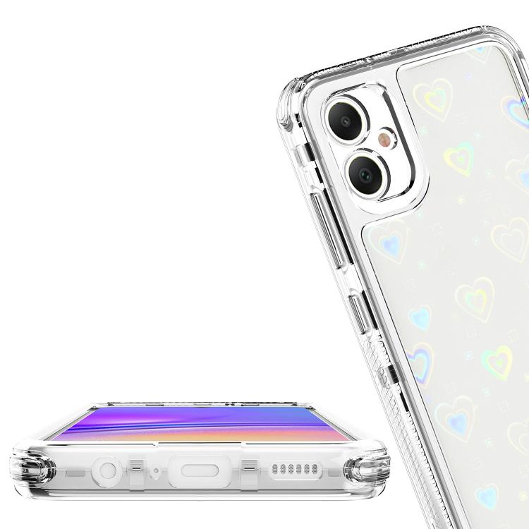 For Samsung Galaxy A05 Transparent Acrylic Laser Paper Phone Case