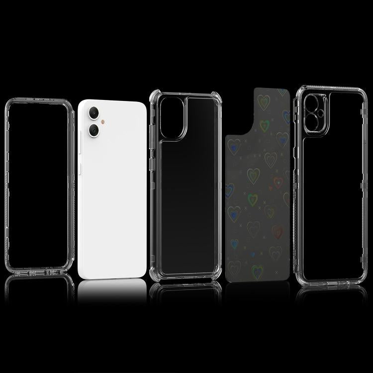 For Samsung Galaxy A05 Transparent Acrylic Laser Paper Phone Case