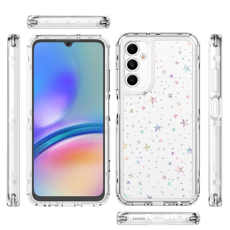 For Samsung Galaxy A05s Transparent Acrylic Laser Paper Phone Case