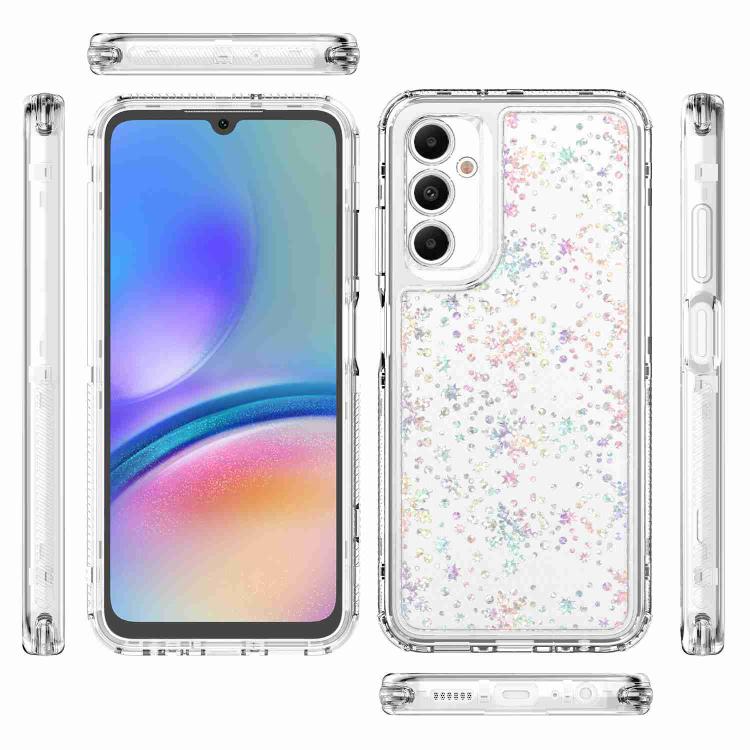For Samsung Galaxy A05s Transparent Acrylic Laser Paper Phone Case