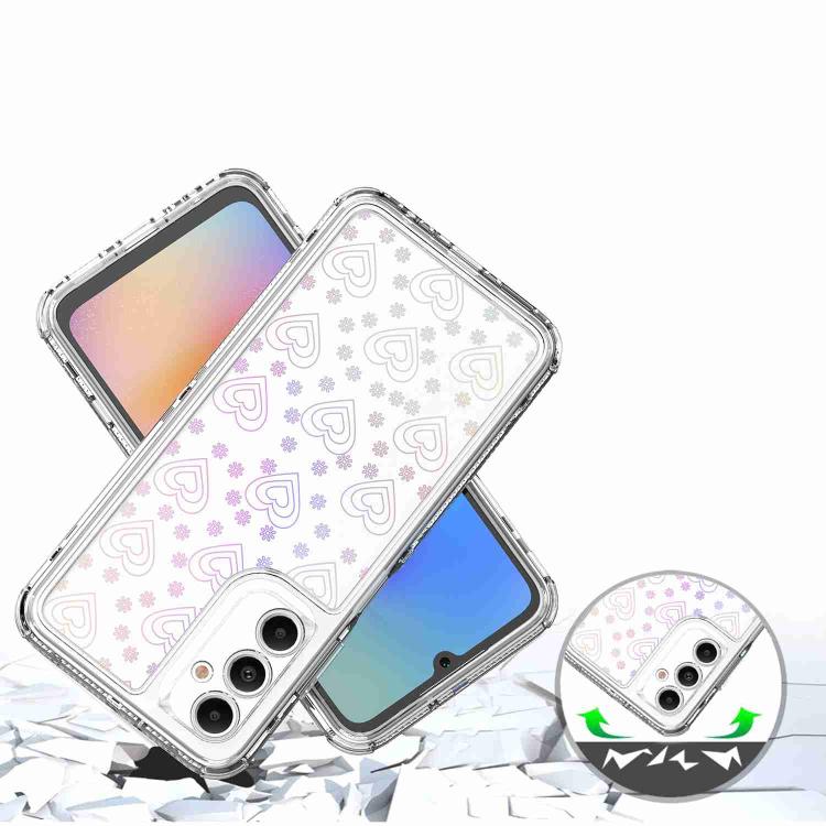 For Samsung Galaxy A05s Transparent Acrylic Laser Paper Phone Case