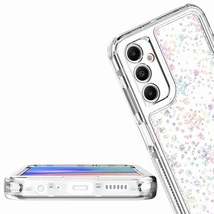 For Samsung Galaxy A05s Transparent Acrylic Laser Paper Phone Case