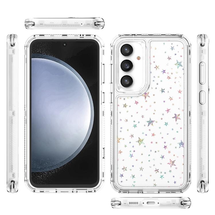 For Samsung Galaxy S24 FE 5G Transparent Acrylic Laser Paper Phone Case