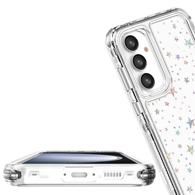 For Samsung Galaxy S24 FE 5G Transparent Acrylic Laser Paper Phone Case