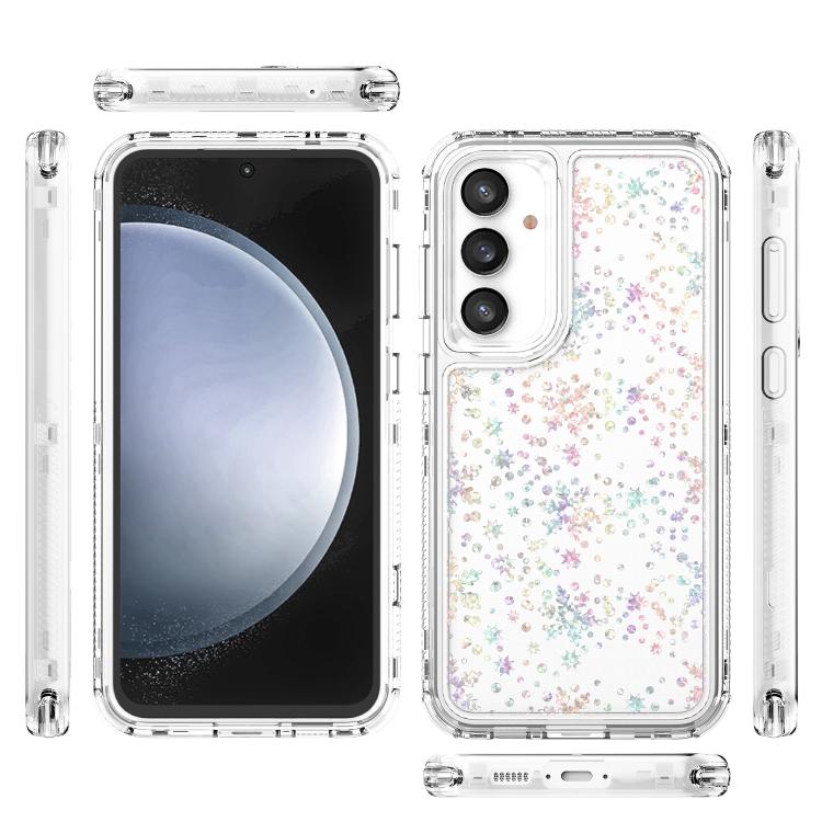 For Samsung Galaxy S24 FE 5G Transparent Acrylic Laser Paper Phone Case