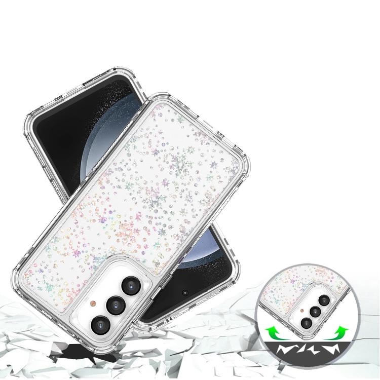 For Samsung Galaxy S24 FE 5G Transparent Acrylic Laser Paper Phone Case