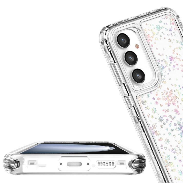 For Samsung Galaxy S24 FE 5G Transparent Acrylic Laser Paper Phone Case