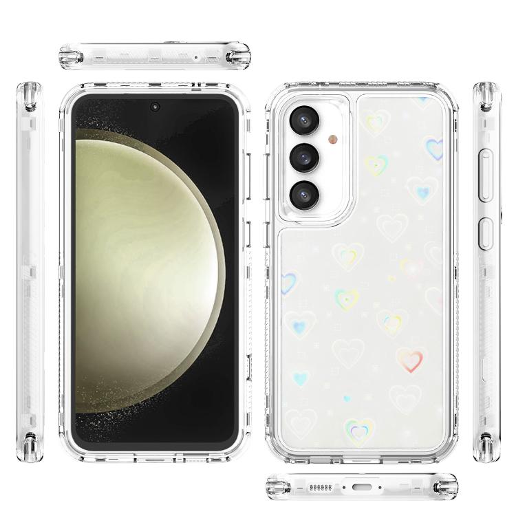 For Samsung Galaxy S24 FE 5G Transparent Acrylic Laser Paper Phone Case