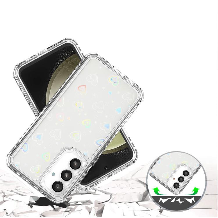 For Samsung Galaxy S24 FE 5G Transparent Acrylic Laser Paper Phone Case