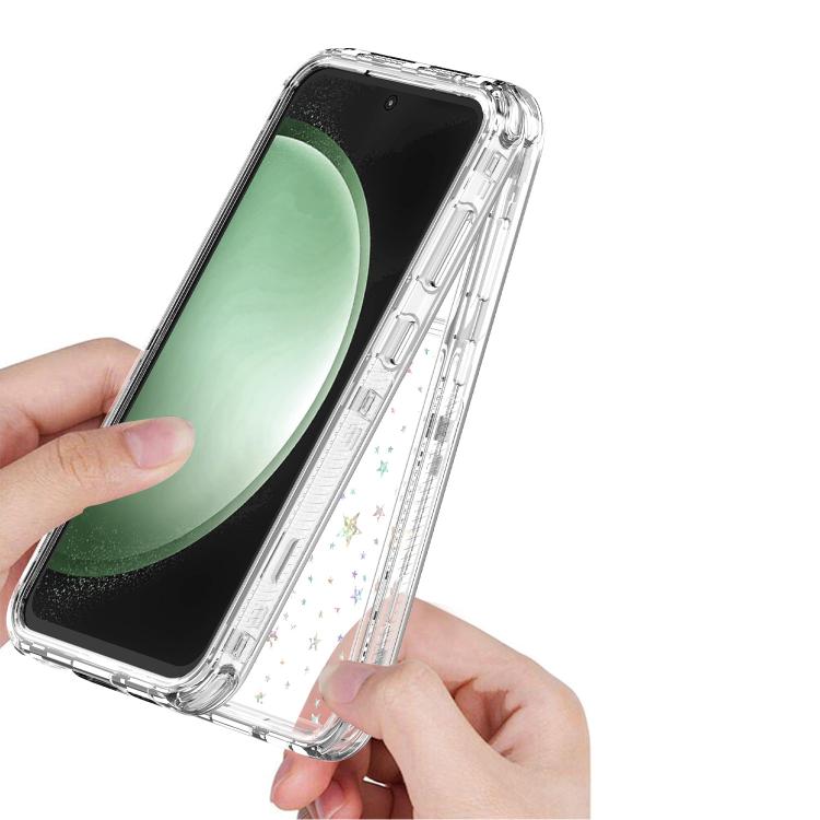 For Samsung Galaxy S25 / S24 5G Transparent Acrylic Laser Paper Phone Case