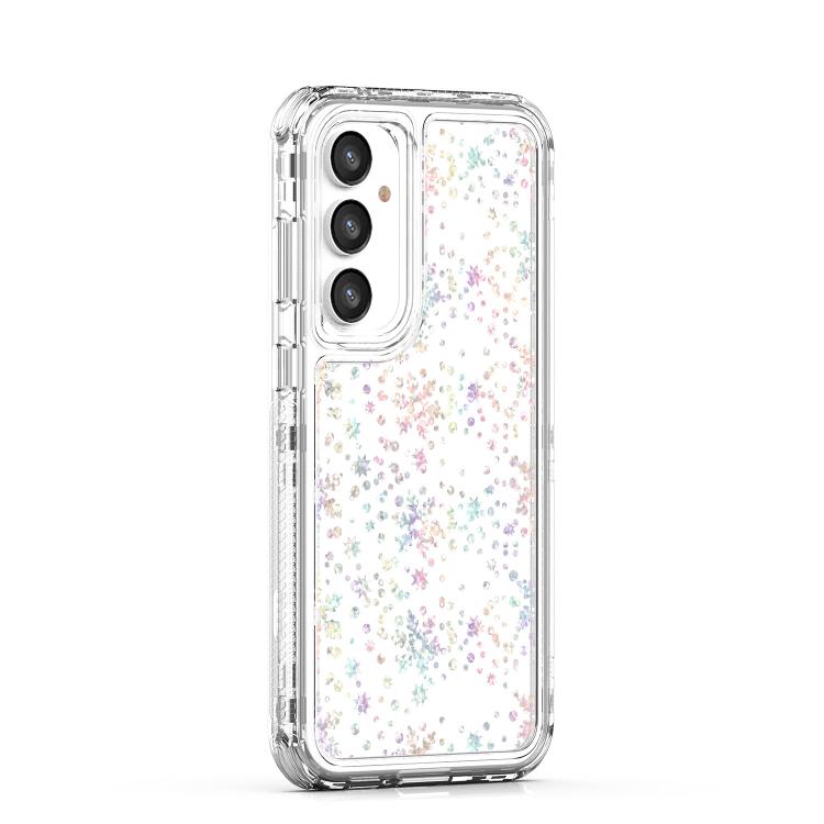 For Samsung Galaxy S25 / S24 5G Transparent Acrylic Laser Paper Phone Case
