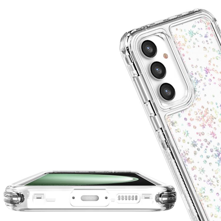 For Samsung Galaxy S25 / S24 5G Transparent Acrylic Laser Paper Phone Case