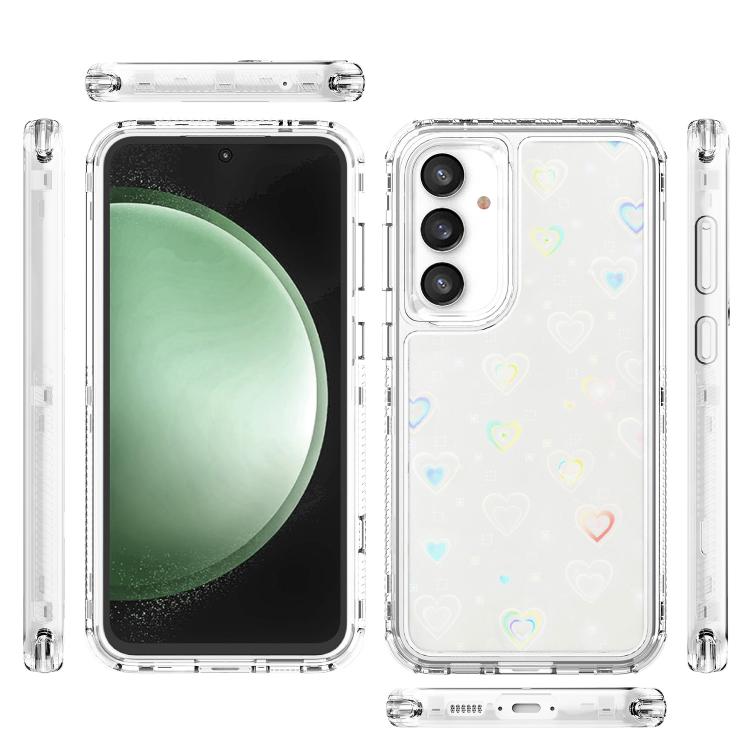 For Samsung Galaxy S25 / S24 5G Transparent Acrylic Laser Paper Phone Case