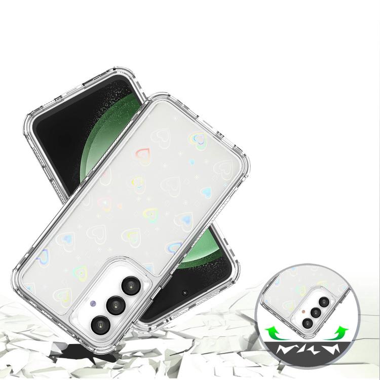 For Samsung Galaxy S25 / S24 5G Transparent Acrylic Laser Paper Phone Case