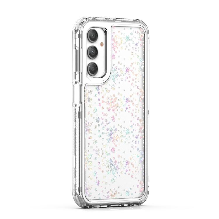 For Samsung Galaxy A24 4G Transparent Acrylic Laser Paper Phone Case