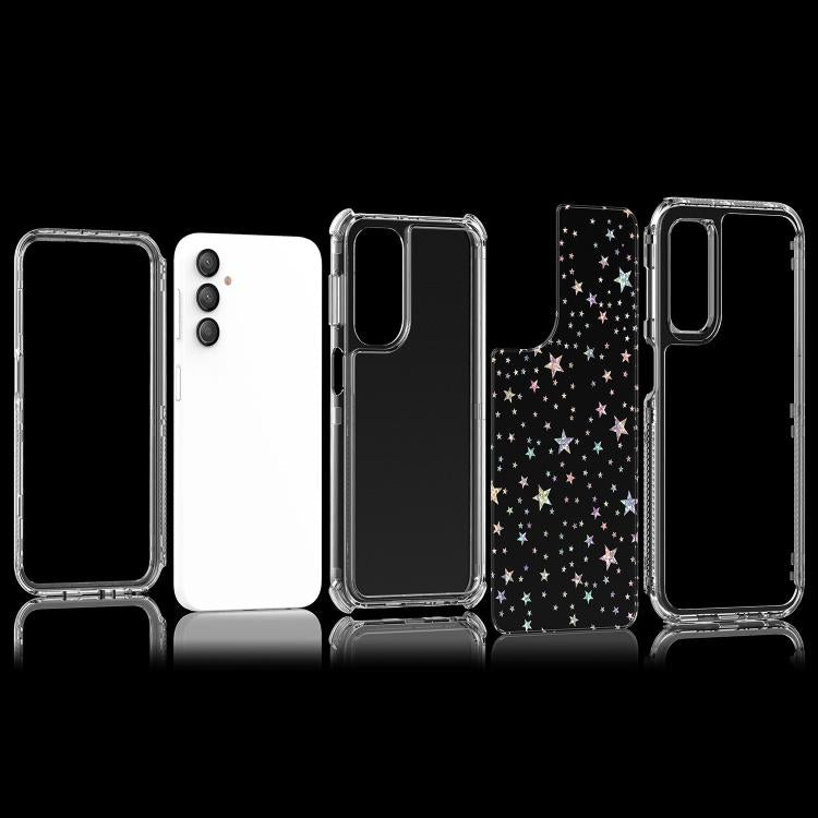 For Samsung Galaxy A24 4G Transparent Acrylic Laser Paper Phone Case