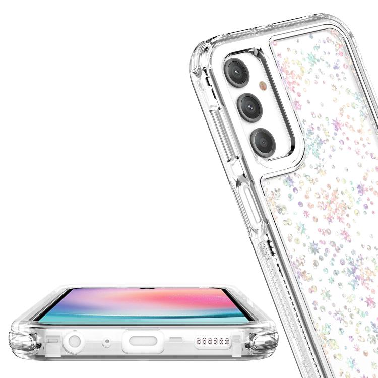 For Samsung Galaxy A24 4G Transparent Acrylic Laser Paper Phone Case