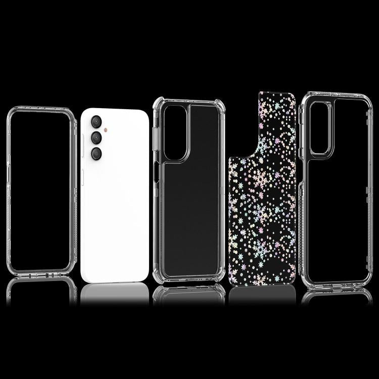 For Samsung Galaxy A24 4G Transparent Acrylic Laser Paper Phone Case
