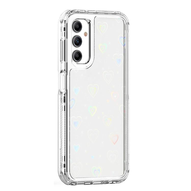 For Samsung Galaxy A24 4G Transparent Acrylic Laser Paper Phone Case