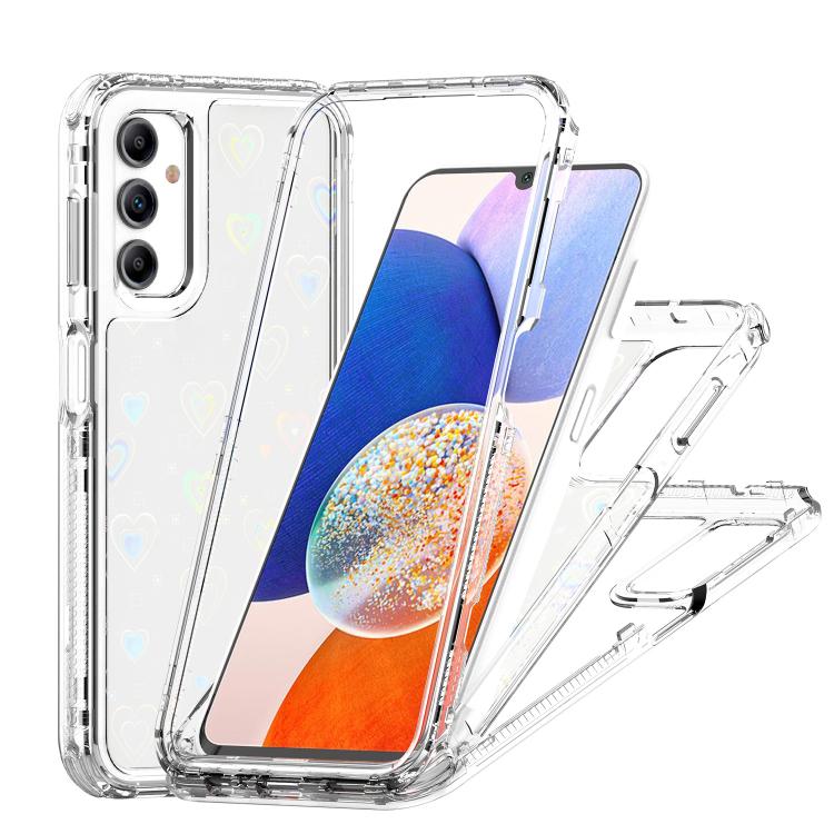 For Samsung Galaxy A24 4G Transparent Acrylic Laser Paper Phone Case