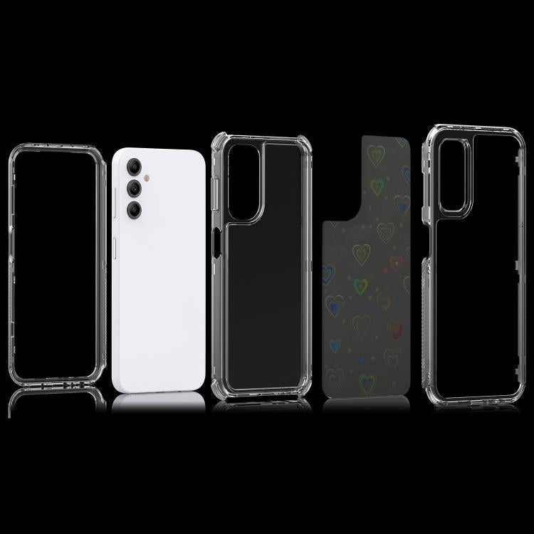 For Samsung Galaxy A24 4G Transparent Acrylic Laser Paper Phone Case