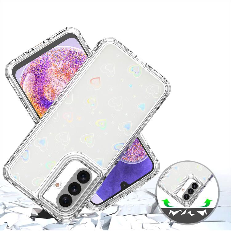 For Samsung Galaxy A26 5G / A17 5G Transparent Acrylic Laser Paper Phone Case