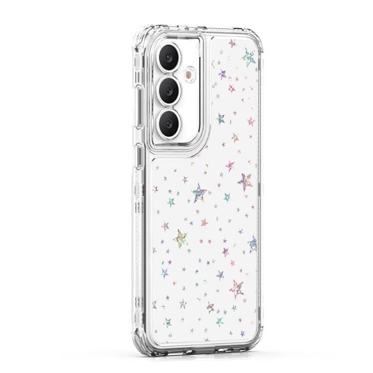 For Samsung Galaxy S25 FE 5G Transparent Acrylic Laser Paper Phone Case