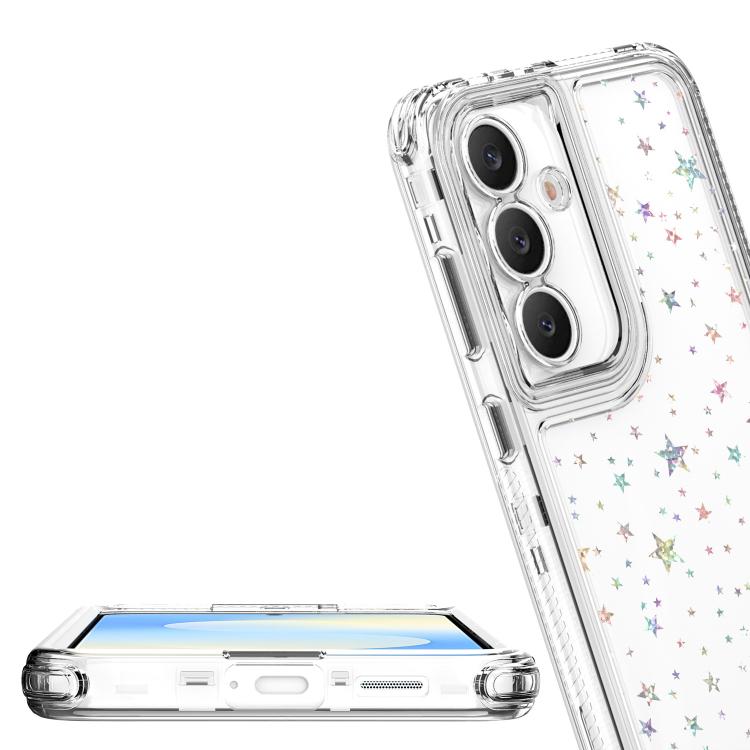 For Samsung Galaxy S25 FE 5G Transparent Acrylic Laser Paper Phone Case