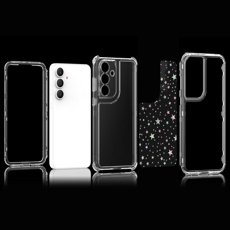 For Samsung Galaxy S25 FE 5G Transparent Acrylic Laser Paper Phone Case