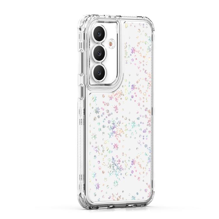 For Samsung Galaxy S25 FE 5G Transparent Acrylic Laser Paper Phone Case