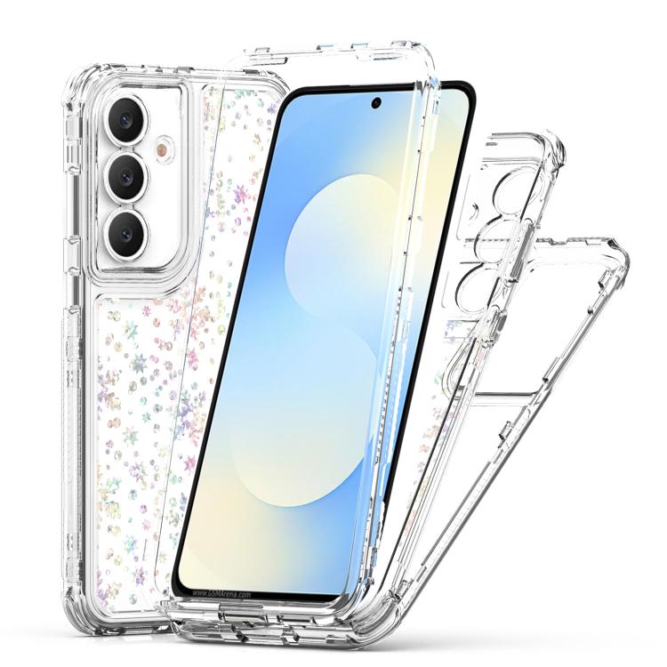 For Samsung Galaxy S25 FE 5G Transparent Acrylic Laser Paper Phone Case