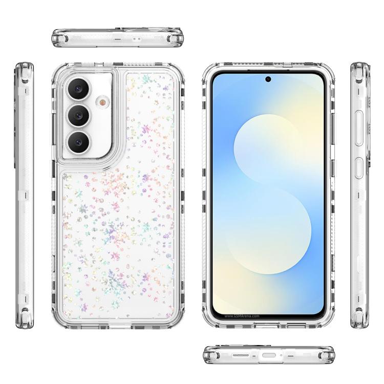 For Samsung Galaxy S25 FE 5G Transparent Acrylic Laser Paper Phone Case
