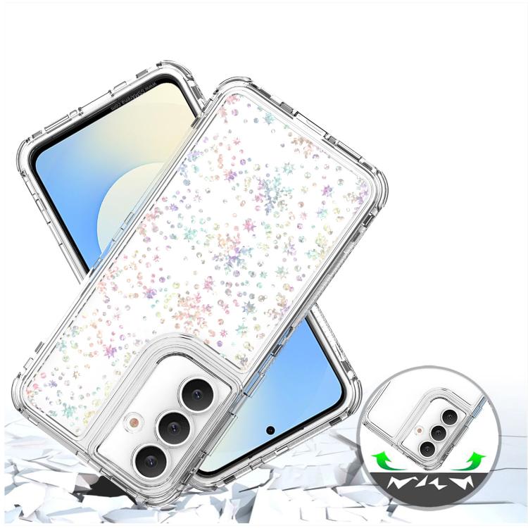 For Samsung Galaxy S25 FE 5G Transparent Acrylic Laser Paper Phone Case