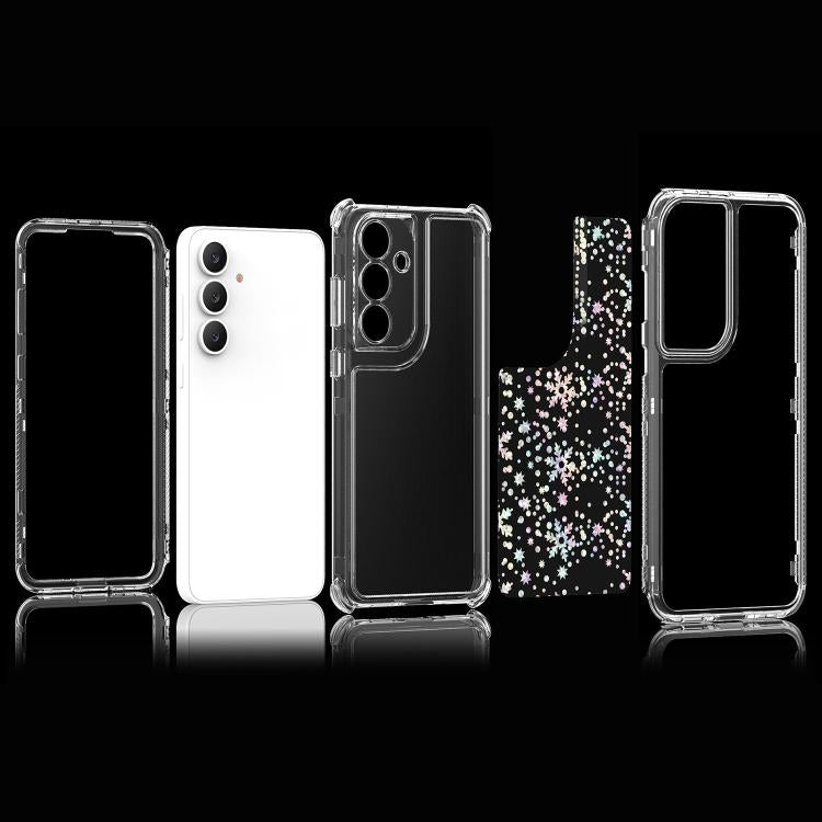 For Samsung Galaxy S25 FE 5G Transparent Acrylic Laser Paper Phone Case