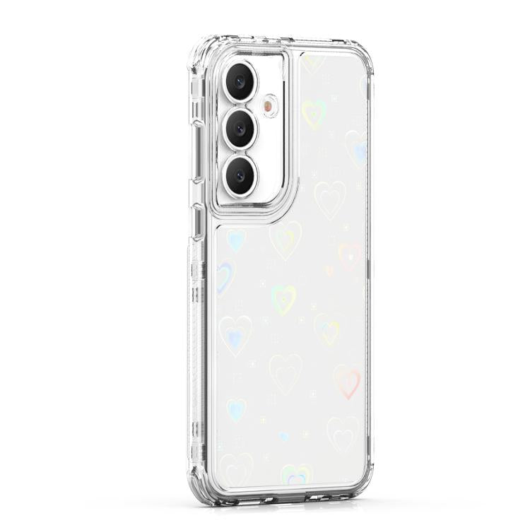 For Samsung Galaxy S25 FE 5G Transparent Acrylic Laser Paper Phone Case