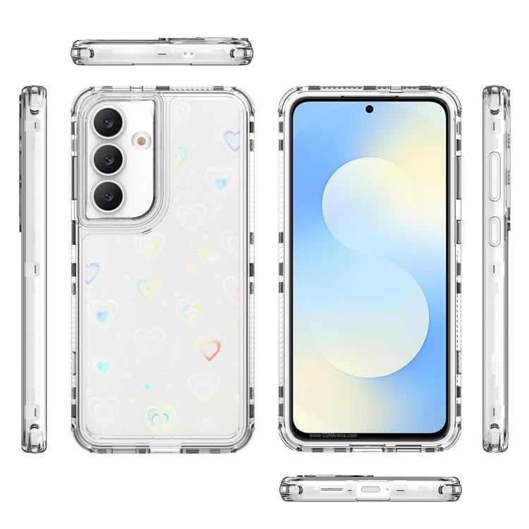 For Samsung Galaxy S25 FE 5G Transparent Acrylic Laser Paper Phone Case