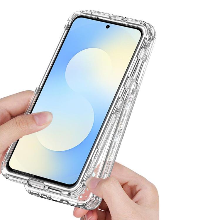 For Samsung Galaxy S25 FE 5G Transparent Acrylic Laser Paper Phone Case