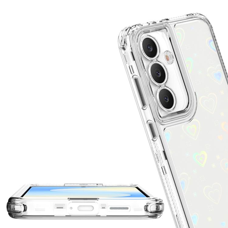 For Samsung Galaxy S25 FE 5G Transparent Acrylic Laser Paper Phone Case