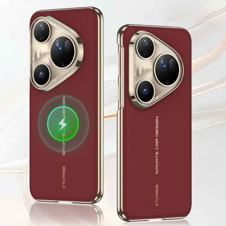 For Huawei Pura 80 Ultra 5G GKK Electroplated Plain Leather Magnetic Phone Case