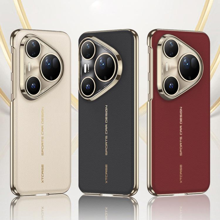 For Huawei Pura 80 Ultra 5G GKK Electroplated Plain Leather Magnetic Phone Case