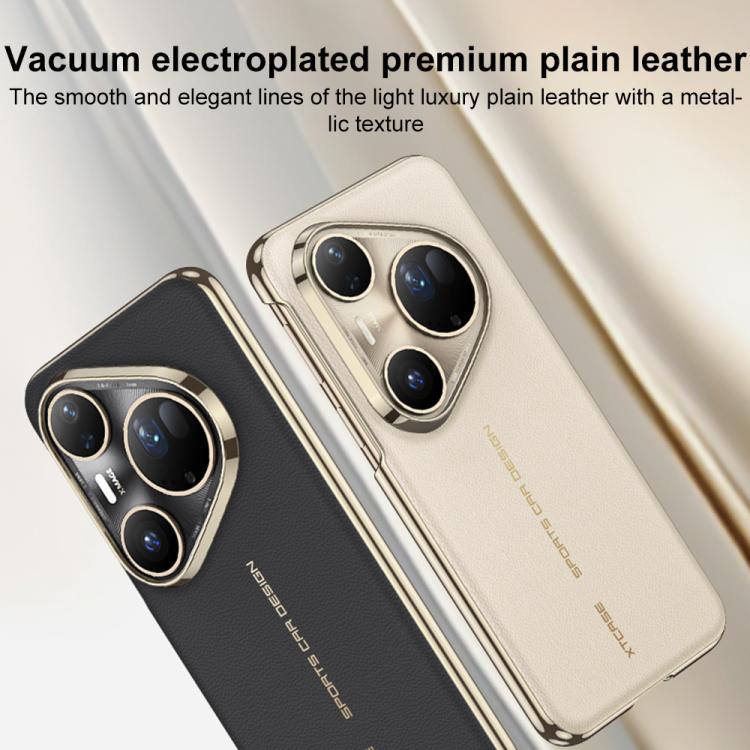 For Huawei Pura 80 Ultra 5G GKK Electroplated Plain Leather Magnetic Phone Case